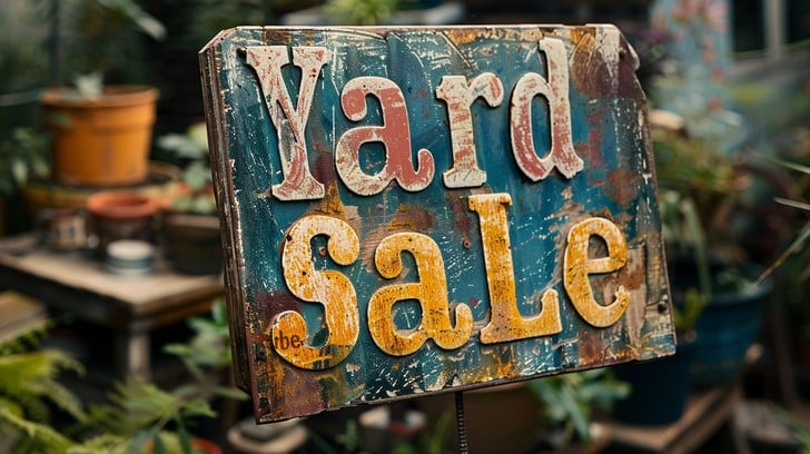Annual yard sale!